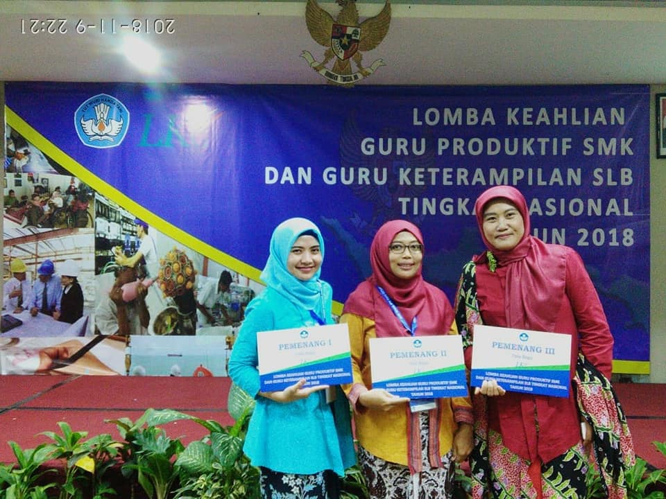 Juara 2 Tingkat Nasional Guru Produktif Tata Boga SMKN3 Wonosari